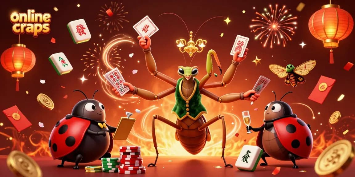 Engage with online craps through vibrant 3D characters and festive casino elements.