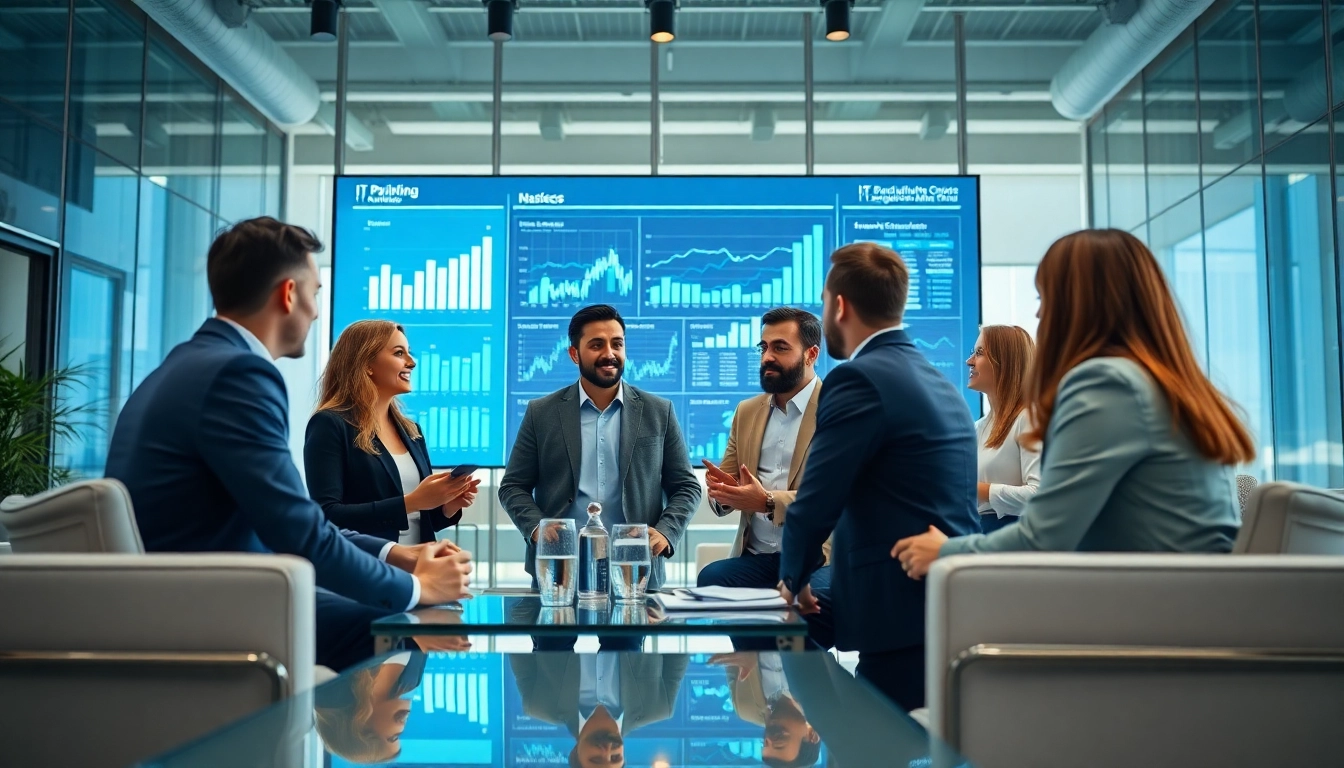 Effiziente IT Consulting im modernen Buero mit motiviertem Team und innovativen Ansaetzen.