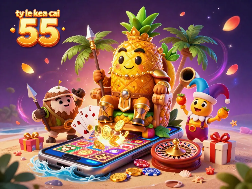 Engage in thrilling betting with ty le keo nha cai 55 inside a vibrant beach casino scene.