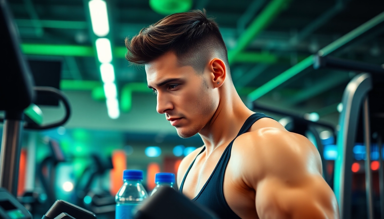 Clenbuterol kaufen im Fitnessstudio: Athletische Person zeigt dynamisches Training.