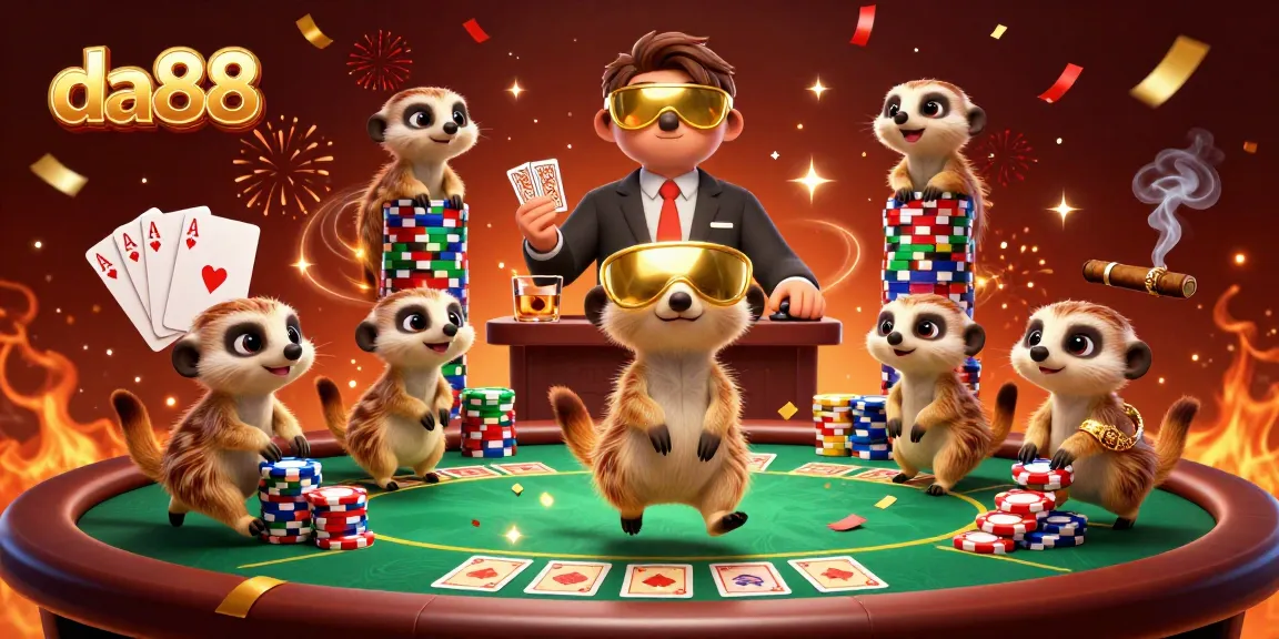 Join the lively meerkats at da88 as they deal winning hands and maximize excitement in their vibrant casino!