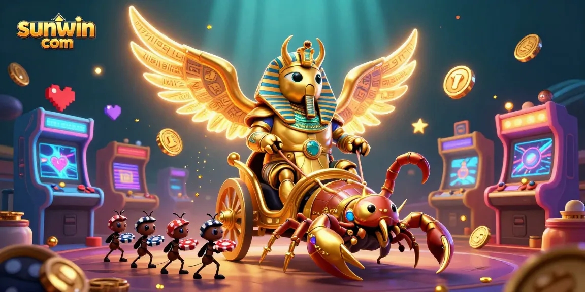 Experience thrilling adventures in sunwin com with vibrant gaming characters and casino elements.