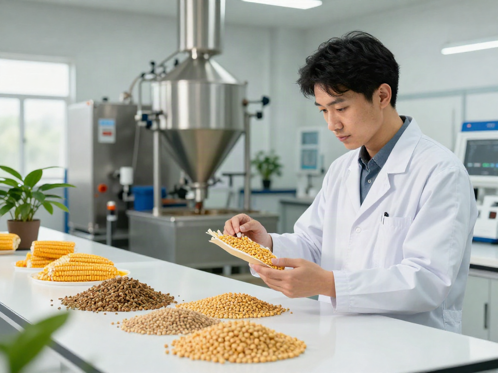 Quality control in ROKOK88 slot animal feed production facility ensuring high standards.