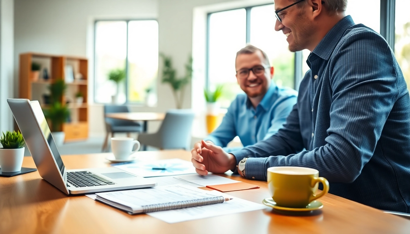 Beratung zur Schulden Finanzamt Ratenzahlung in einem modernen Büro mit Dokumenten und Laptop.